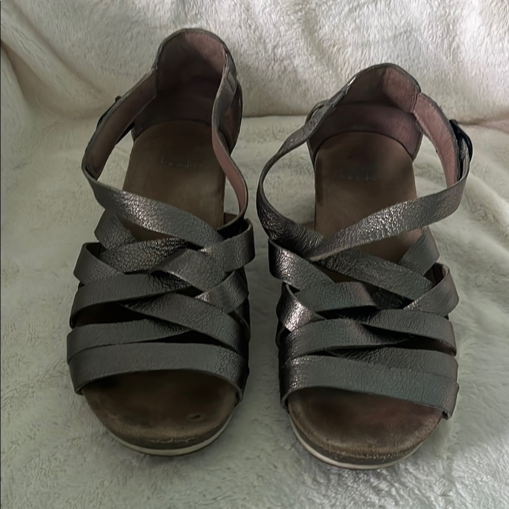 Dansko Women's Silver Strappy Sandals